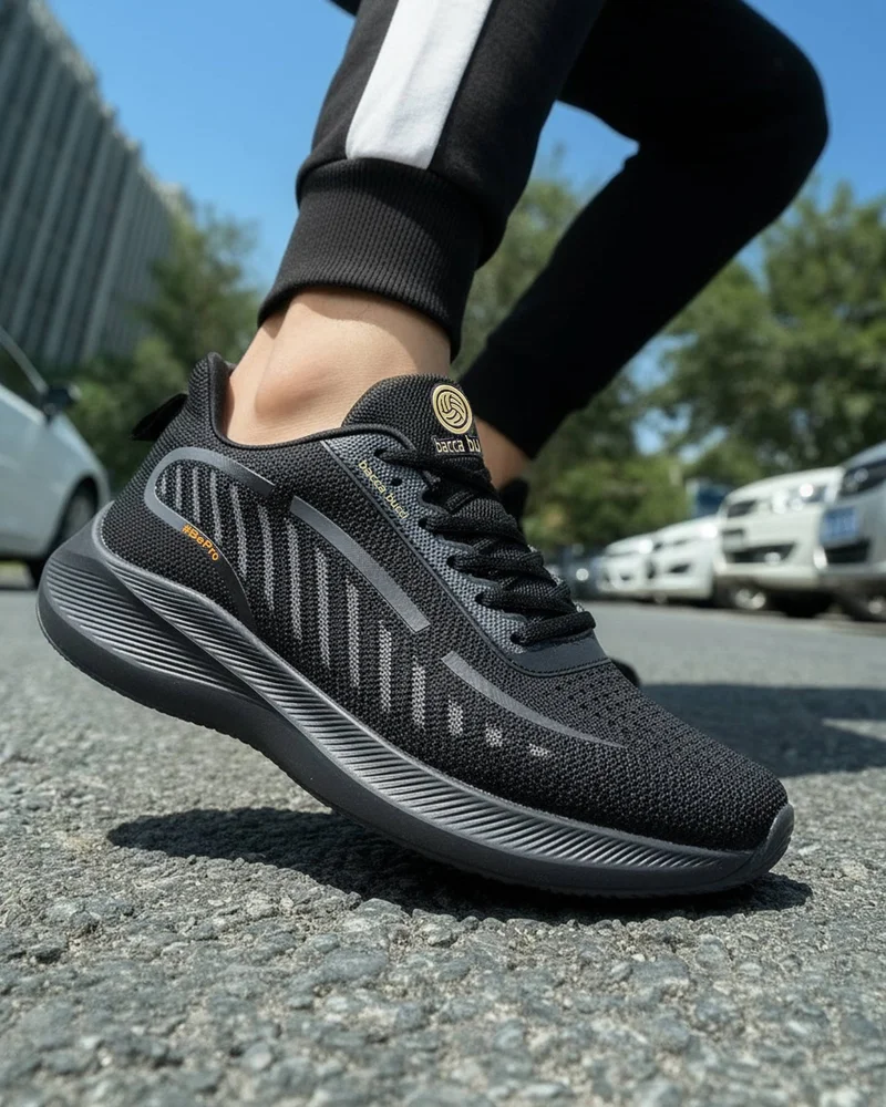 Bacca Bucci Black Ironman Shoes for Running Walking and Training for Men | Best Price UAE